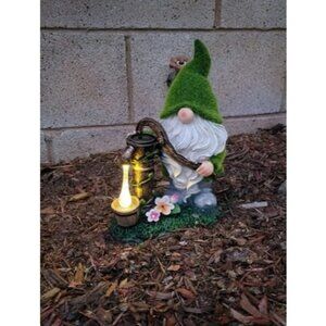 Garden Gnomes Decorations for Yard with Solar Outdoor Light